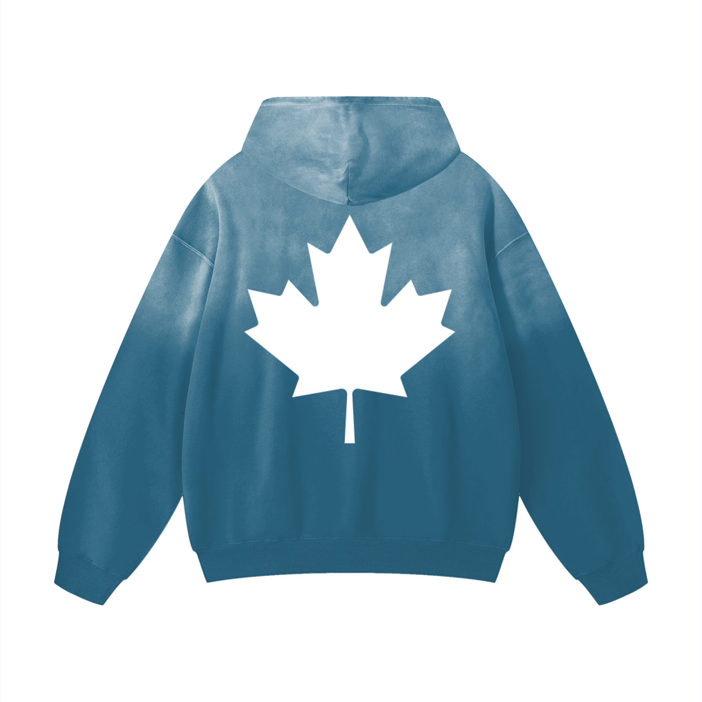 Heavyweight Sunfade Oversized Hoodie with Canadian symbol